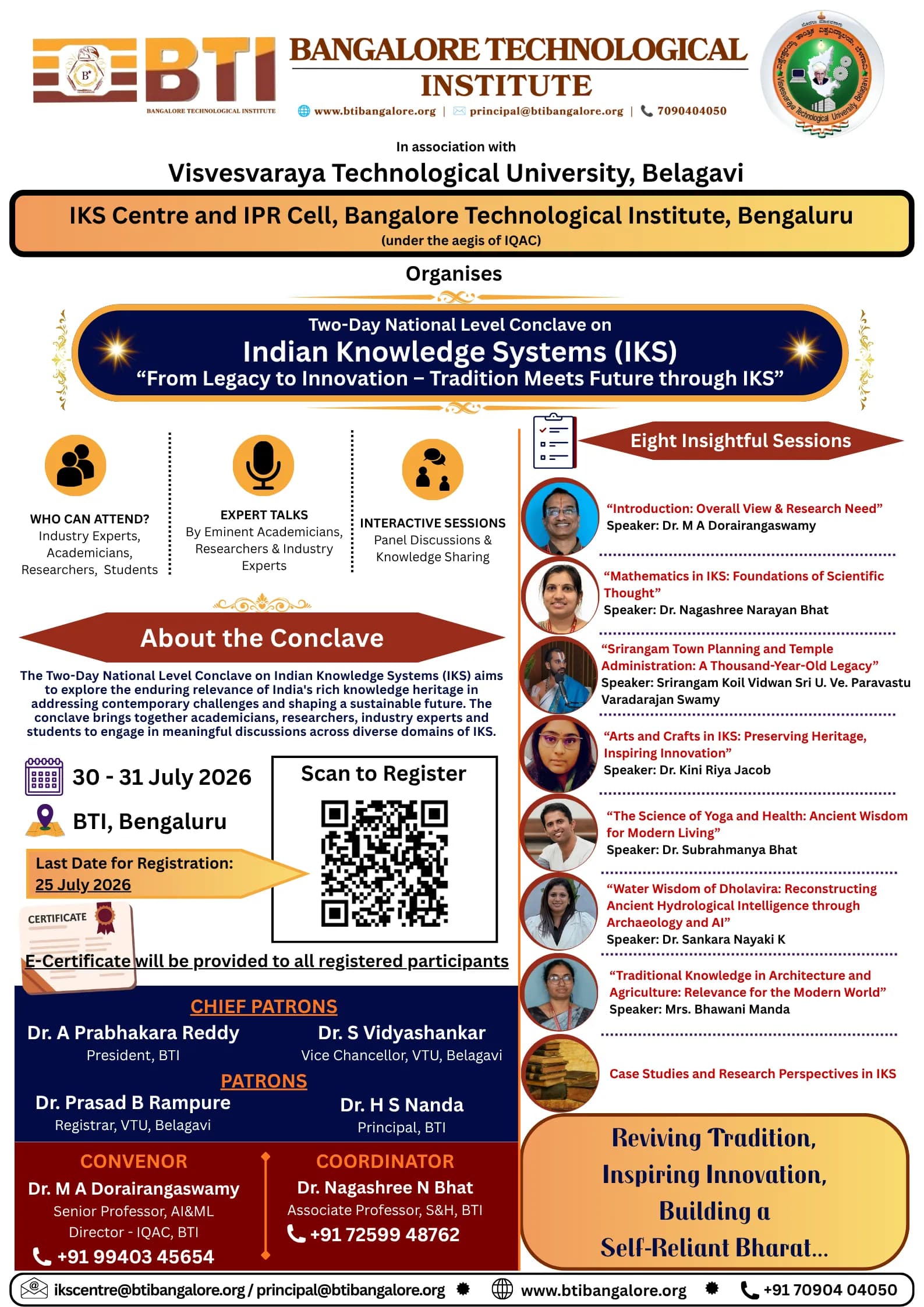 Two-Day National Level Conclave on Indian Knowledge Systems (IKS): “From Legacy to Innovation – Tradition Meets Future through IKS”